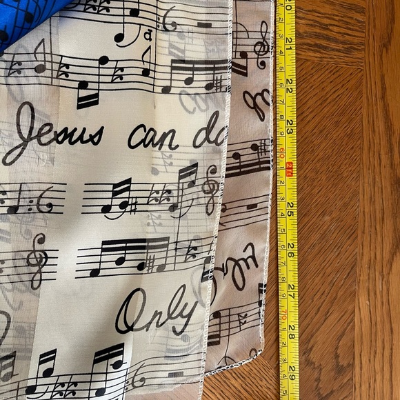 Scarf Scarves Music Notes Only Jesus Can Do It Set of 2 - Picture 6 of 7